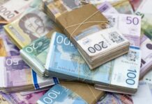 Буџетскиот дефицит на Србија изнесува 23,5 милијарди динари во првиот квартал