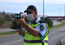 Полицијата вчера казни 599 возачи за пребрзо возење